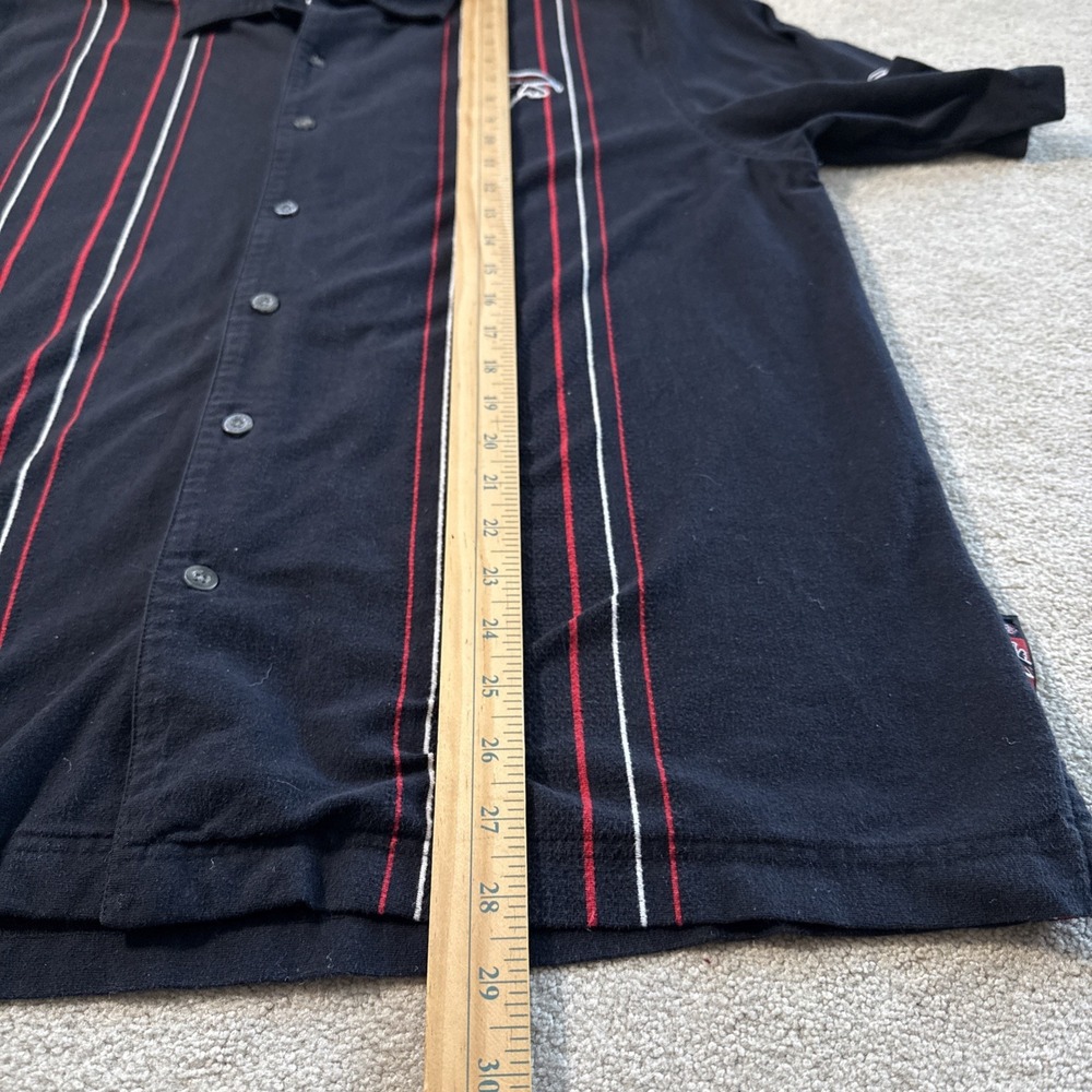 NFL Reebok Atlanta Falcons Button Up Bowling Shirt Y2K Loop Collar Sz L - Picture 7 of 11